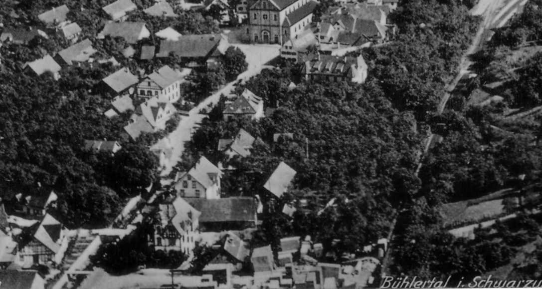 Blick ins Untertal Bühlertal vom Flugzeug um 1928 www.eichwaelder.de